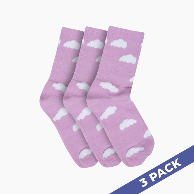 Cloud Slides - 3 Pairs Socks