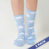 Cloud Slides - 3 Pairs Socks