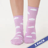 Cloud Slides - 3 Pairs Socks