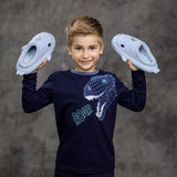 Cloud Sharks - Kids Warm Fur-Lined Slides